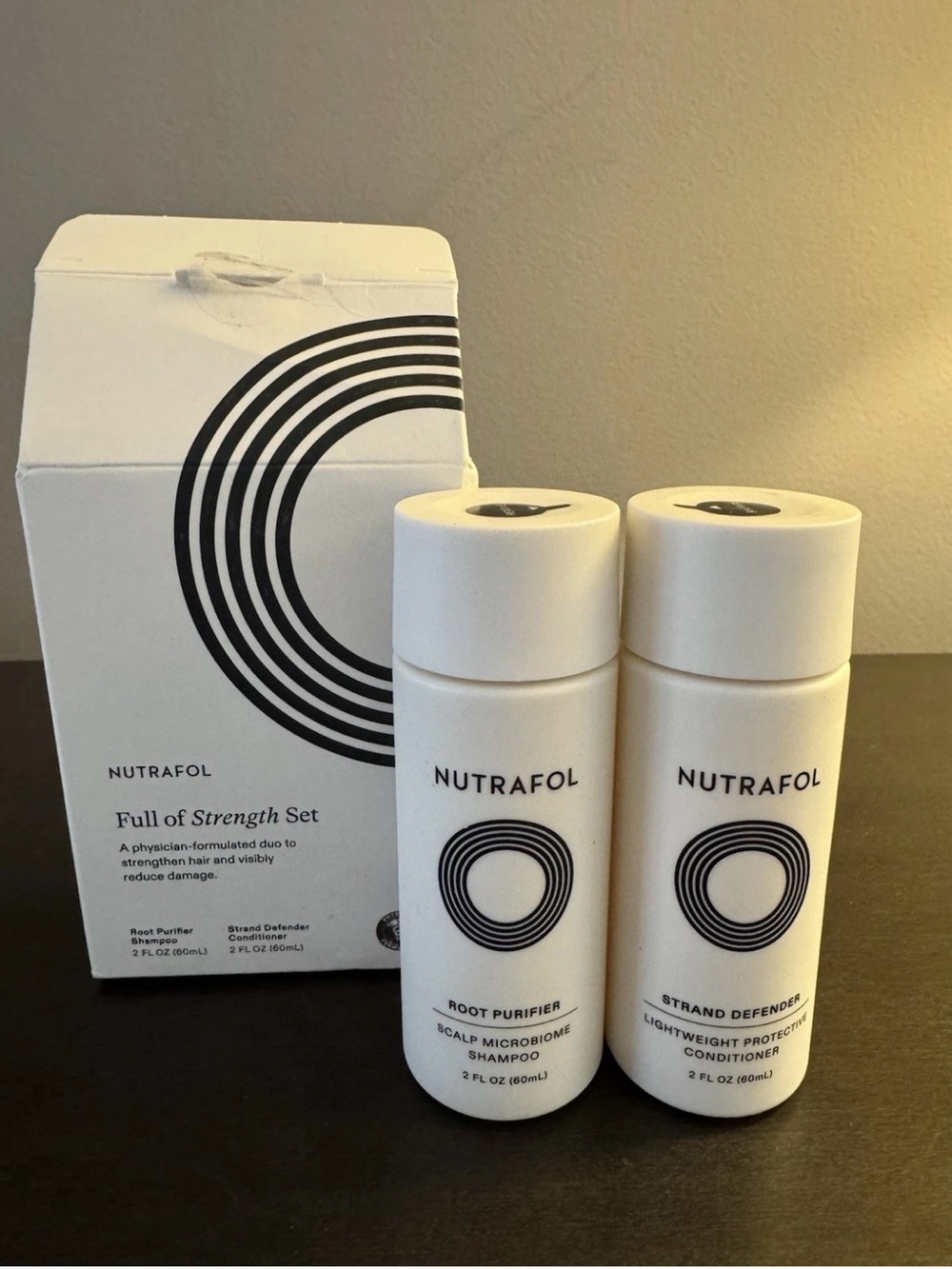 Nutrafol Full of Strength Set Shampoo & Conditioner 2 oz 60 ml Each NIB